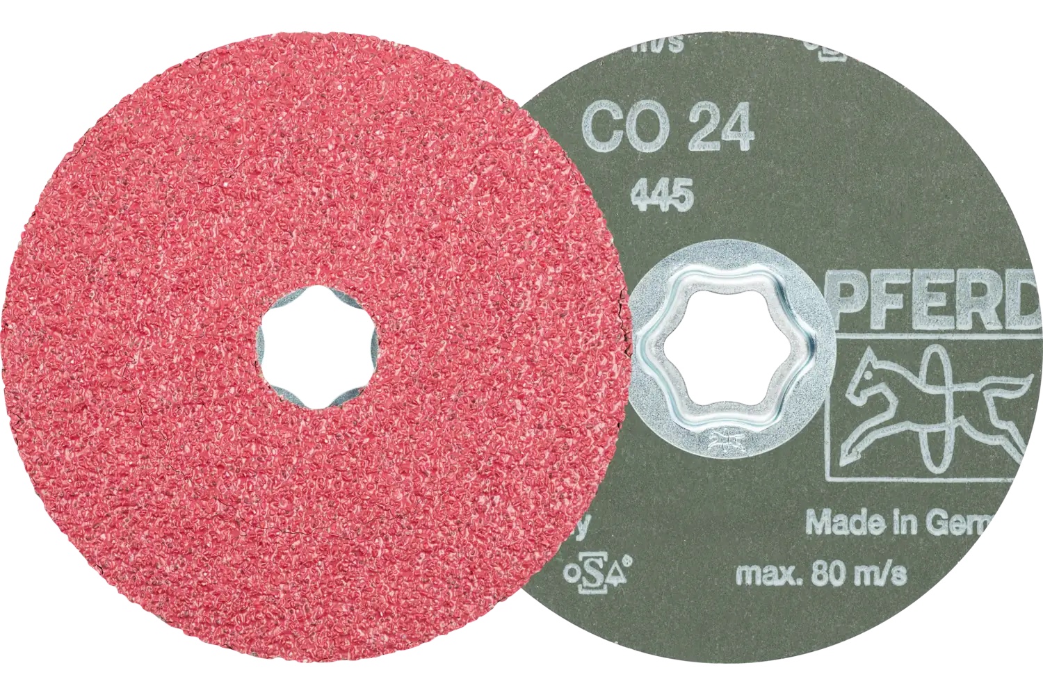 Picture of Pferd Combiclick® Fiber Disc, 4-1/2" Dia, 24 Grit, Ceramic oxide